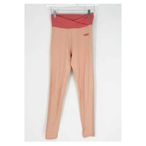 Bo+Tee High Rise Crossover Waist‎ Active Leggings Women's XS Pilates Princess - Image 2