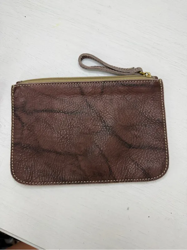 Frye Espresso Brown Pebbled Leather Wristlet Bag - Image 4
