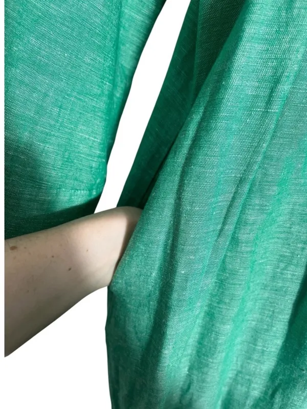 NEW Tuckernuck Sea Green Lydell Linen Band Collar Maxi Shirt Dress size Medium - Image 7
