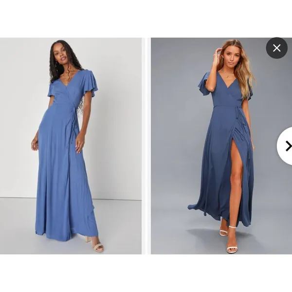 Lulus sz S‎ Cap sleeve wrap maxi summer dress - Image 2