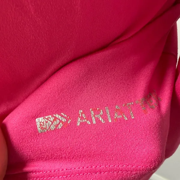Ariat tek Hot Pink Quarter-Zip Pullover Size Medium - Image 5
