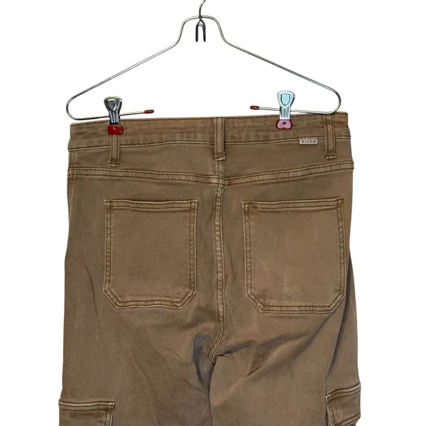 Risen Womens Pants High Rise Cargo Roll Up Slim‎ Straight Leg RDP5644 Tan 9/29 - Image 6