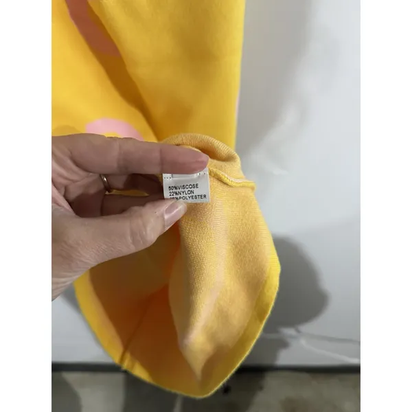 Kollyy Women's Y2K Yellow Abstract Body Con‎ Dress Size S NWT - Image 6