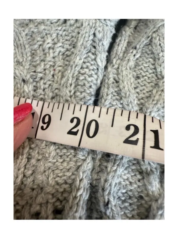 J. Crew Heather Gray Cable-Knit Crew Sweater - Image 7