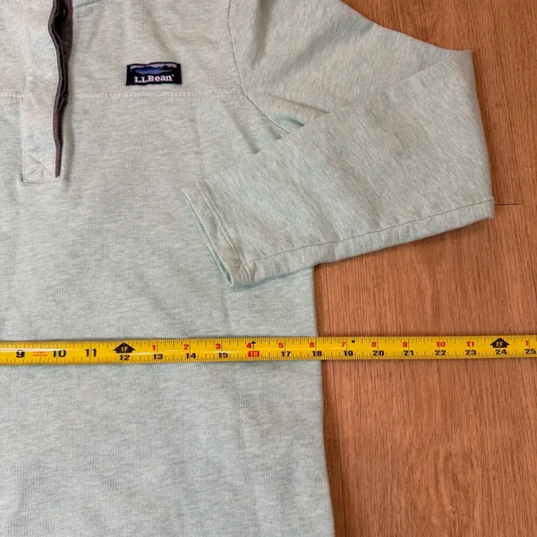 VTG 90s -L.L.Bean Women's Pullover Sweatshirt Light Blue - Image 4