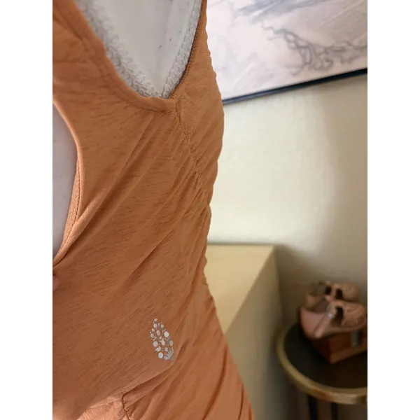 FREE PEOPLE FP Movement Pirouette Flare Jumpsuit in Orange‎ Size Small - Image 6