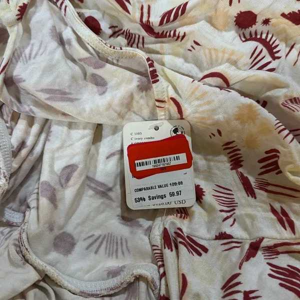 Free People Daria Graphic Maxi Dress in Ivory Combo Size L - Image 8