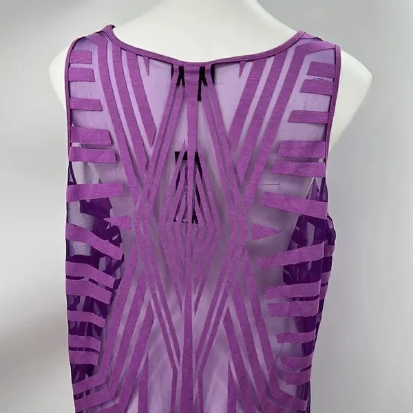 Worthington purple sheer sleeveless tank XL - Image 6