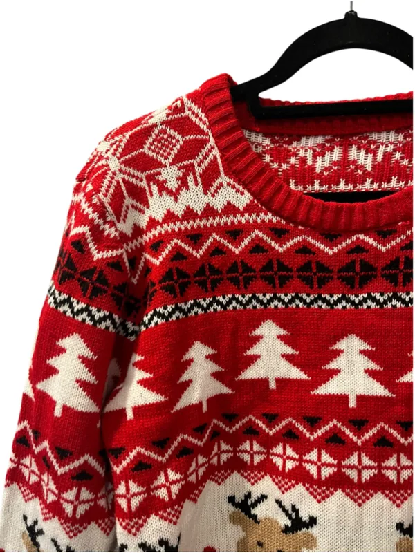 Ugly Christmas Sweater Women's Size XL Red Reindeer Knit Holiday Fair Isle Soft - Image 6