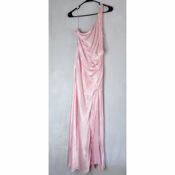 Hello Molly The Aurora Pink Satin Maxi Dress Wedding Parlor - Image 4