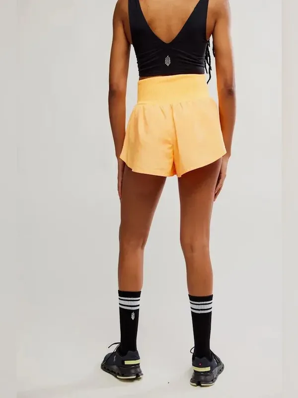 NWT Free People FP Movement Carpe Diem Shorts - Neon Clementine Orange - Medium - Image 5