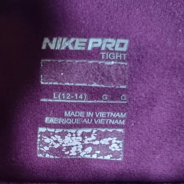 NIKE PRO Tight long sleeve women's turtle neck‎ size Large 12-14 - Image 3