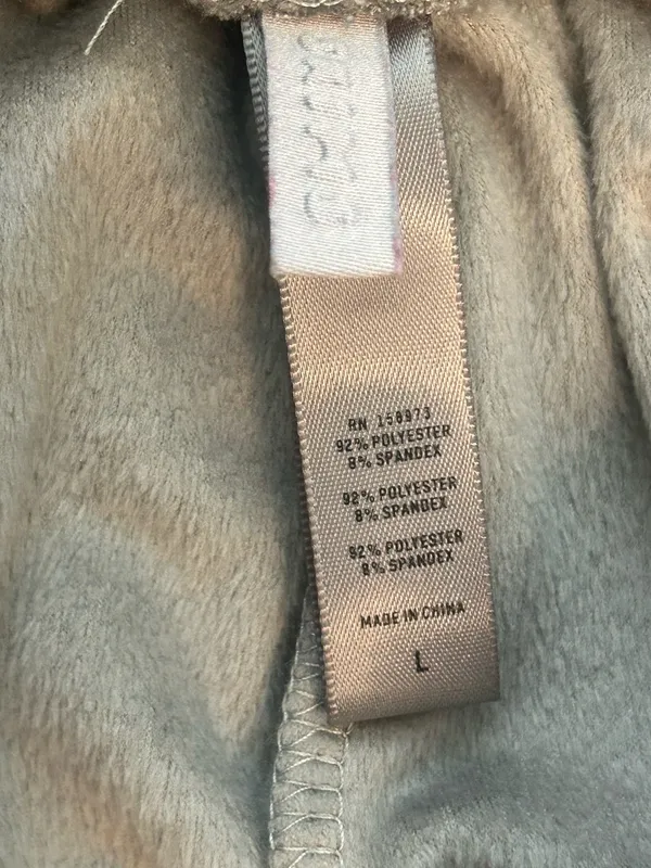 SKIMS Velour Joggers Smoke Gray Large L Velvet Zip Pocket Sweatpants Cozy Y2K - Image 10