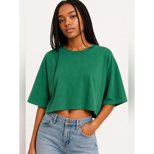 NWOT Old Navy Green Oversized Crop Tee 2X - Image 2
