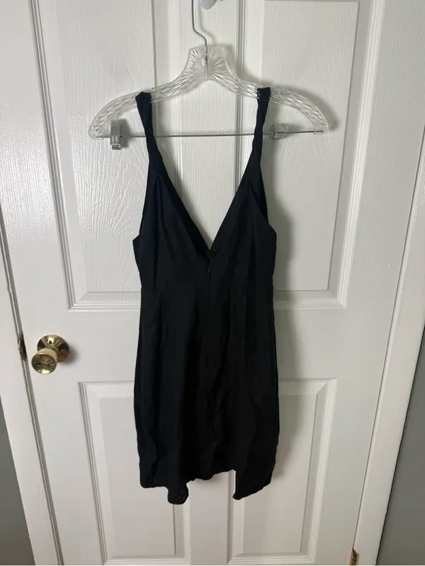Farm Rio Black and White Rose Mini Dress XS - Image 4