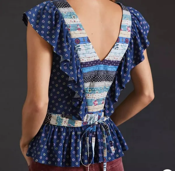 Anthropologie Patchwork Top - Image 2