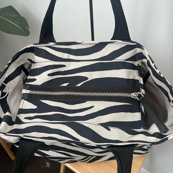 Marc Jacobs Black and White Zebra Print Travel diaper bag, tote Beach Bag - Image 4