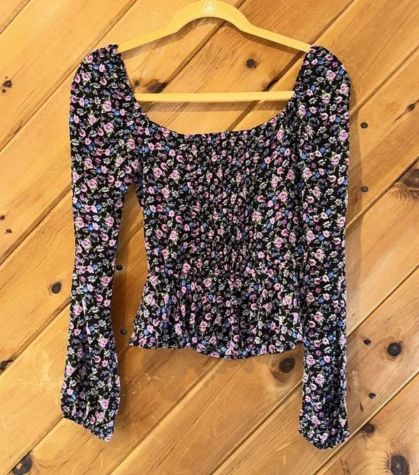 Francesca’s Analise Bustier Peplum Floral Blouse NWT - Image 7