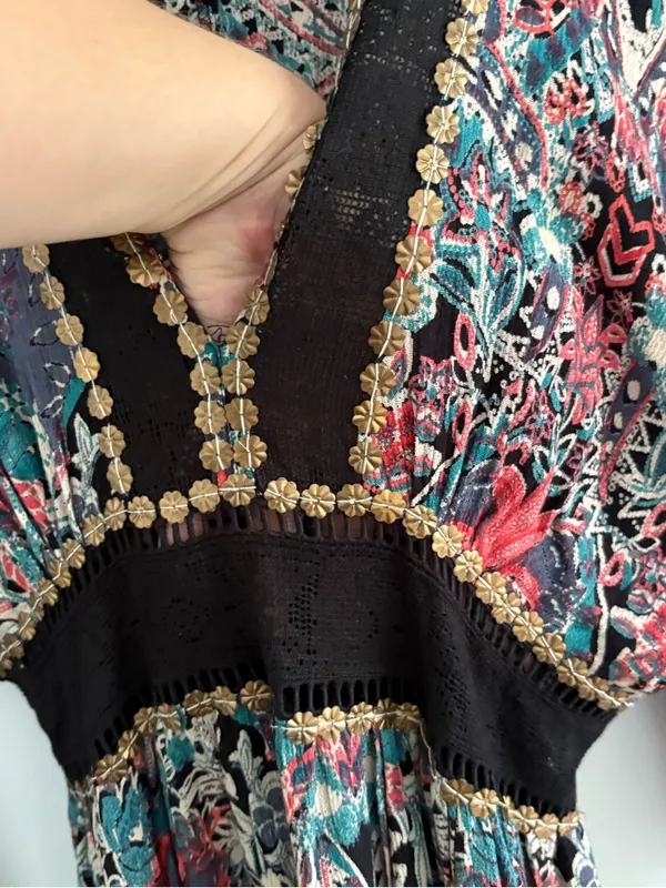 Anthropologie Raga Floral Kimono Maxi Dress Size XS - Image 8