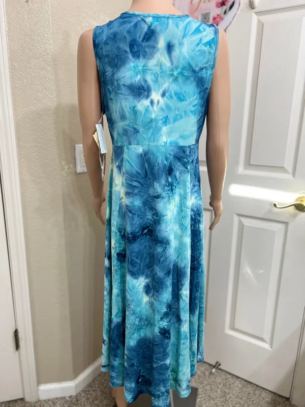 One World colorful blue dress size L - Image 3