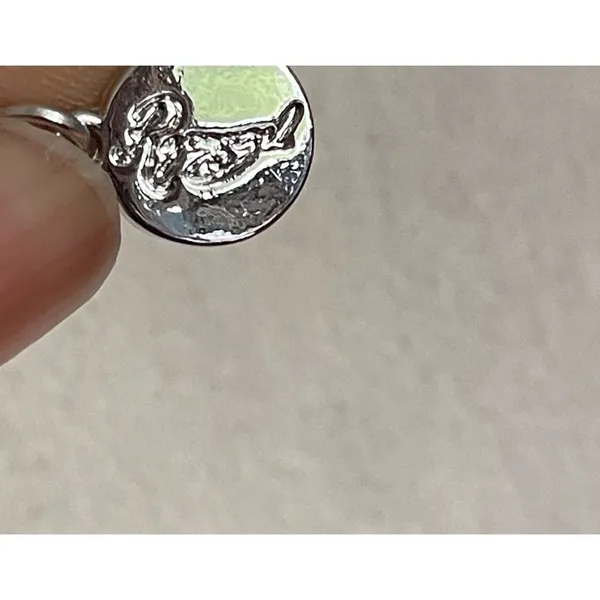Disney Silver Toned Necklace With Heart Pearl Pendant - Image 5