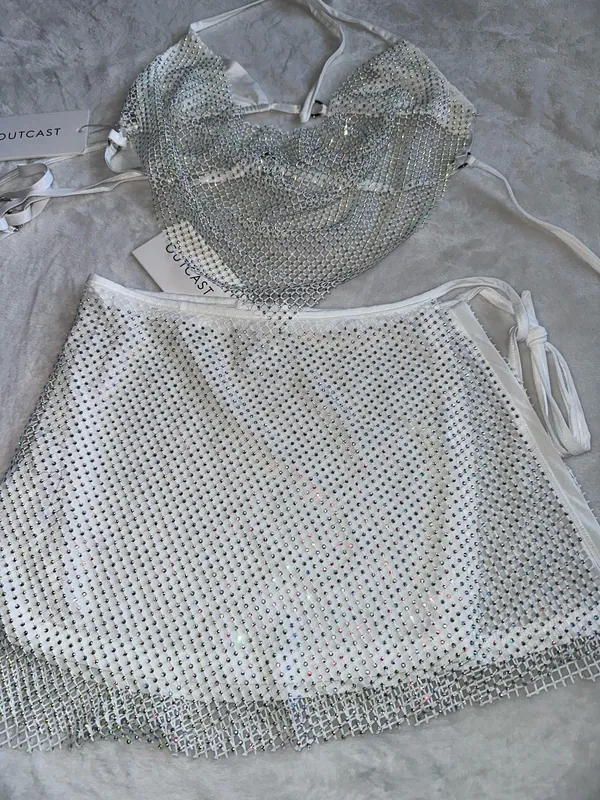 Outcast Clothing Addie Top & Addie Skirt White Skirt Festival Set - Image 5
