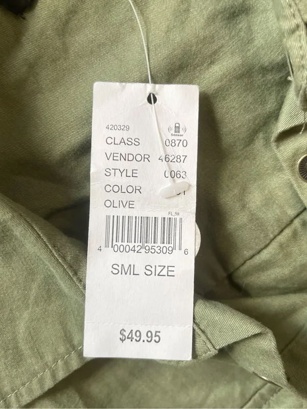 Wasson Military- Olive Snap Shirt Jacket - Image 5