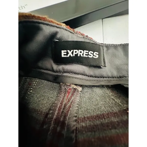 Express Columnist Ankle Pants Womens Size 18R Plaid Pockets Mid Rise‎ Preppy - Image 7