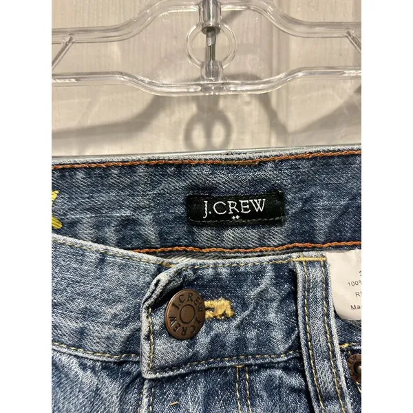 J.Crew Matchstick Jeans Womens 30 Blue Distressed Straight Leg Cotton RN77388 - Image 6