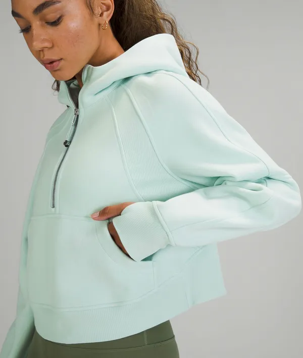 Lululemon Scuba Oversized 1/2 Zip Hoodie In Delicate Mint M/L NWT - Image 3