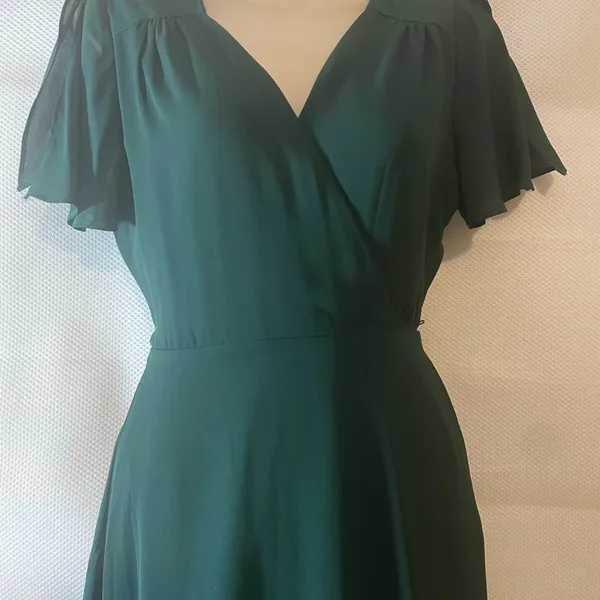 Lulu's Elegant Forest Green Midi Dress - Image 2