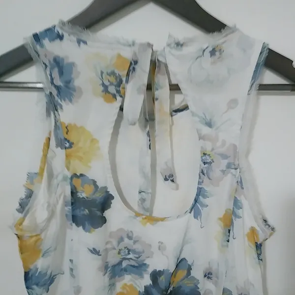 Abercrombie & Fitch S White Blue Floral Dress - Image 5