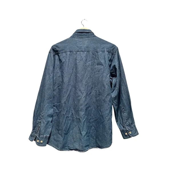 Wrangler Vintage Women's Western Denim Button Down Shirt Large Rodeo‎ Cowgirl - Image 2
