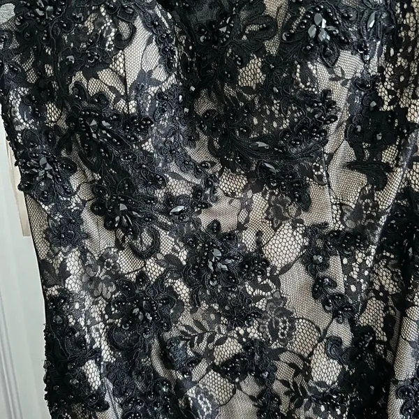 Aspeed Lace Formal Beaded Long Tulle Dress Size S - Image 10