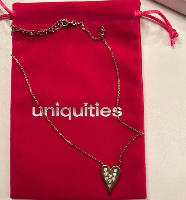 Adina Eden Elongated Pavé Heart Necklace - Image 4
