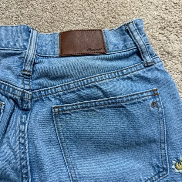 Madewell The Perfect Vintage Summer Jeans Embroidered Edition Size 24 Floral - Image 8