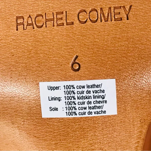 RACHEL‎ COMEY Brown Leather Mule Clog Wedge Sandal Tawny Woven Stud Size 6 - Image 9