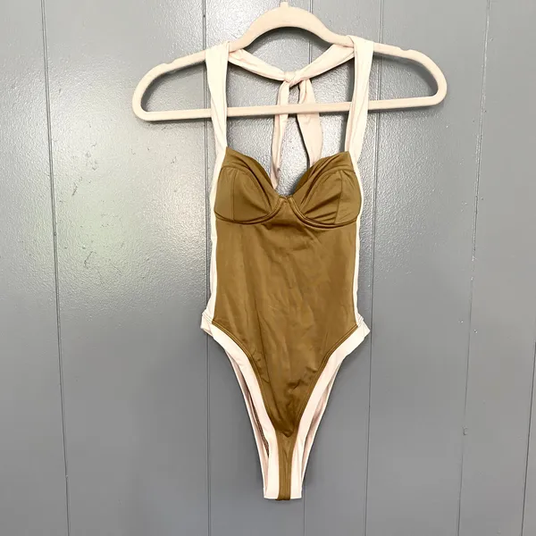 NEW Free People HAH Shroom Pull It Thru Soft Halter Boho Summer Bodysuit XS - Image 3