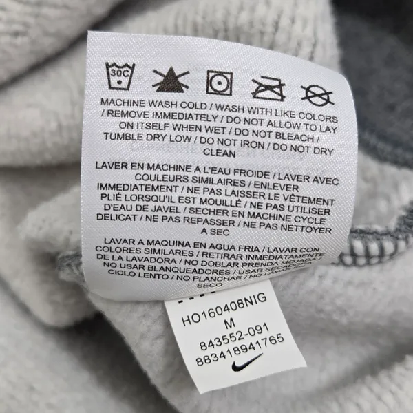 Nike SPORTSWEAR RALLY CREW GRAY Sweatshirt with Black logo Size M‎ - Image 10