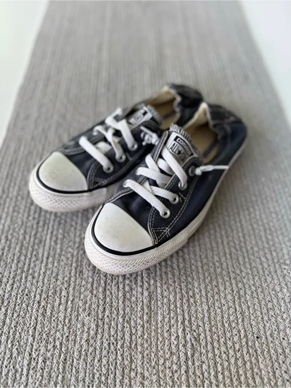 Converse Navy Blue Canvas Slip On Sneakers Size 8 - Image 3