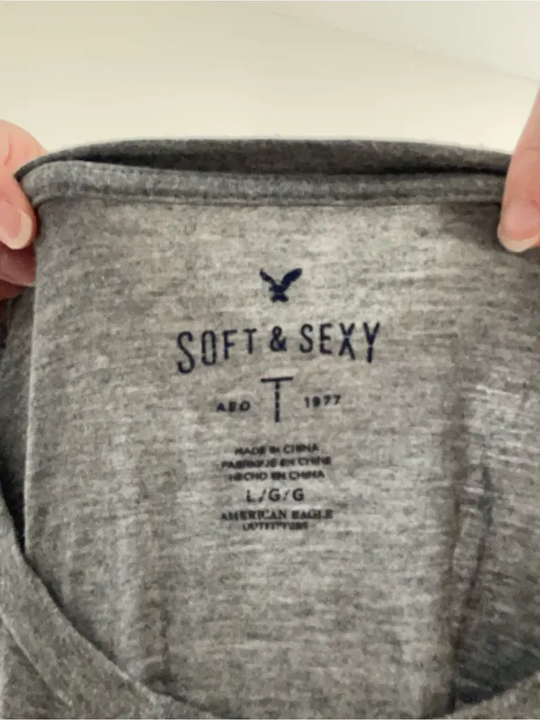 American Eagle Outfitters Gray Short Sleeve Crewneck Tee - Image 3