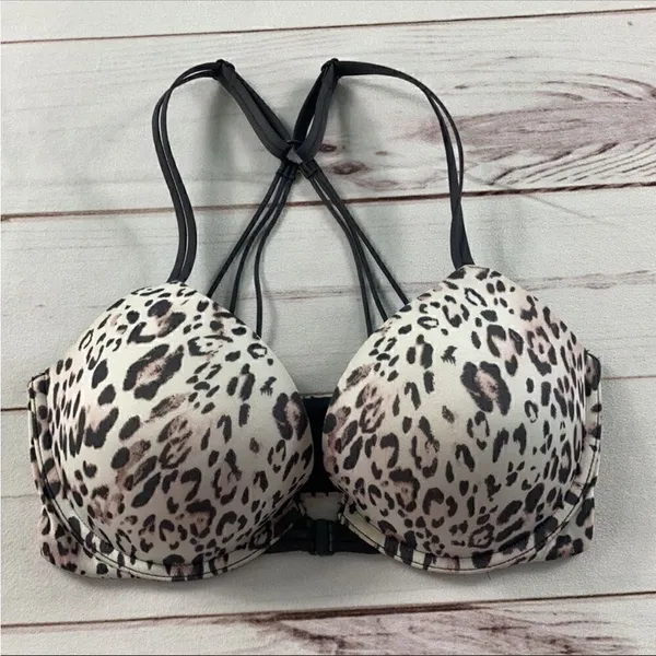 Victoria’s Secret Very Sexy Push-Up Bra Leopard Print Size 32DD - Image 7