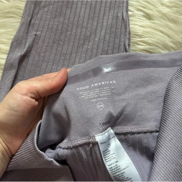 GOOD AMERICAN Shine Seamless Leggings In Dusty Violet - Image 5