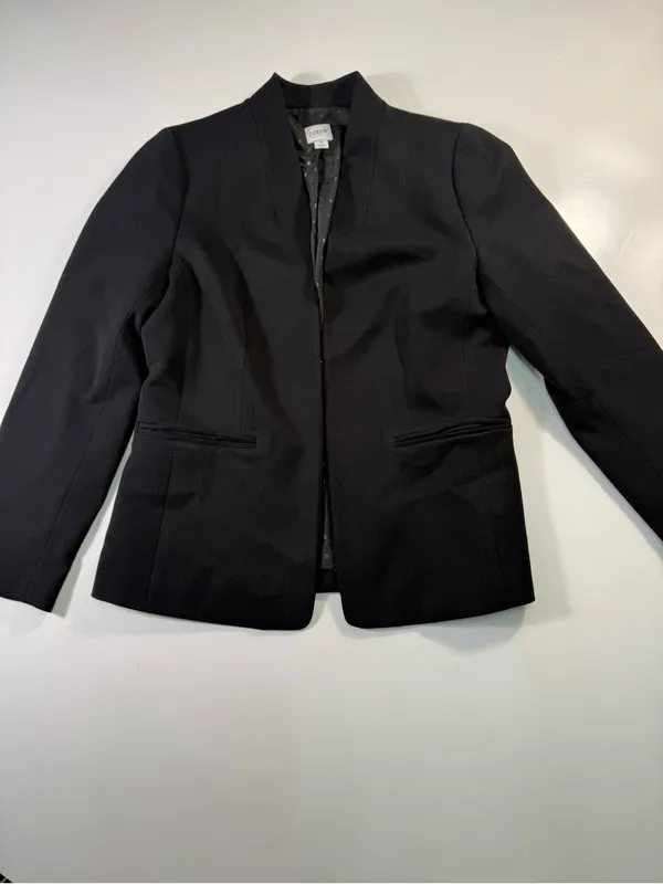 J. Crew Black Collarless Blazer - Image 2