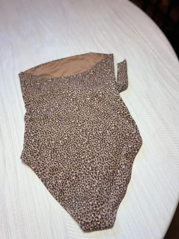 Aerie Ribbed Leopard Print Cut-Out One-Piece Swimsuit - Image 3
