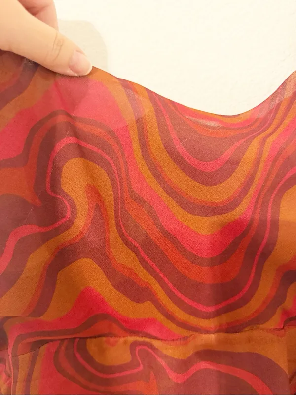 NWT For Love & Lemons Eleanor Dress Red Swirl Print Mini Size small S - Image 9