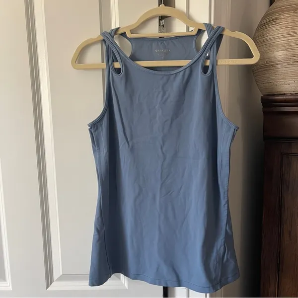 Athleta Shanti Asana Tank‎ Top Blue Stretchy Workout - Image 3