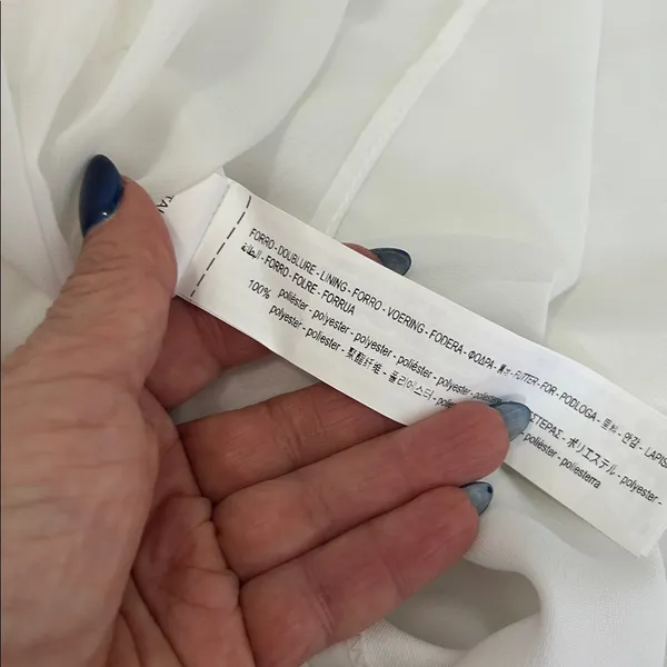 Zara White Satin Effect Draped Shirt Dress - Image 12