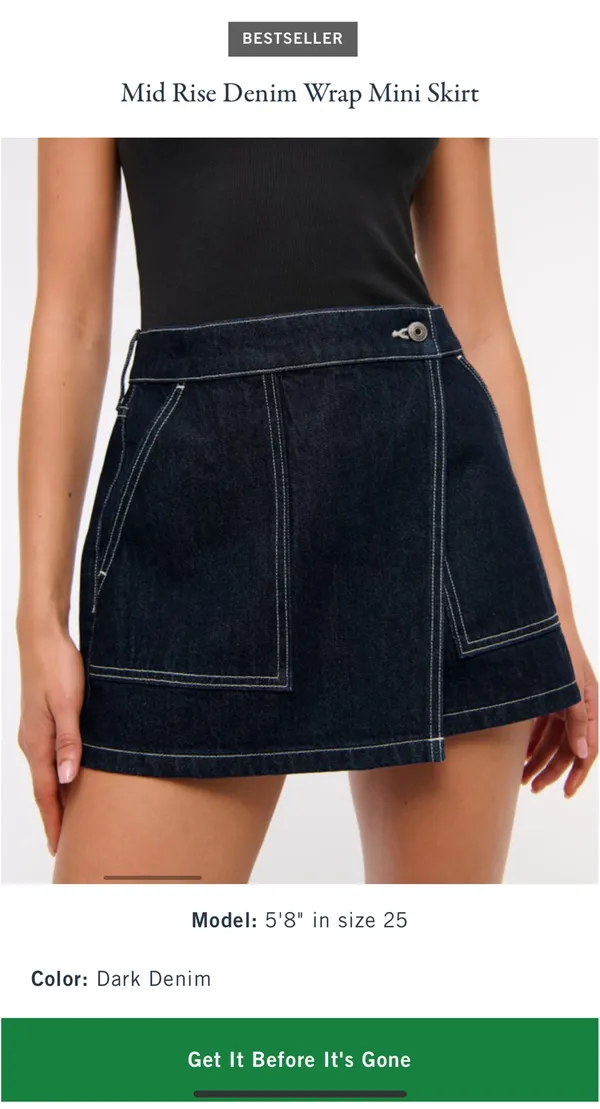 Abercrombie Skirt Denim Mini - Image 3