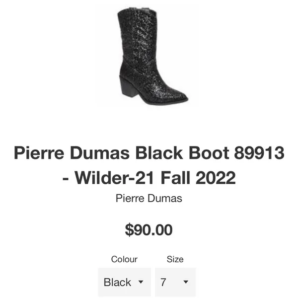 Pierre Dumas Black Sparkle Boots - Image 3